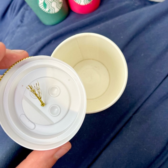 Starbucks Cups Christmas Festive Xmas Tree Ornament Holiday Seasonal Set of 3 - Picture 3 of 4